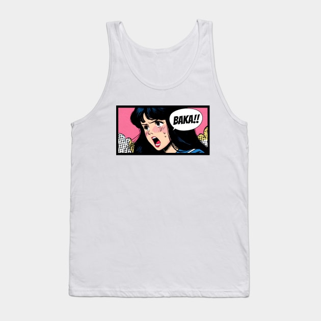 Baka! Japanese Sailor Uniform Pop Art Tank Top by BankaiChu